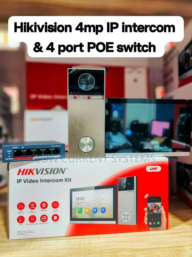 Hikivision Ip Video Doorbell Intercom 4mp Kit Ds-Kis611-S Poe Switch · Photo 1