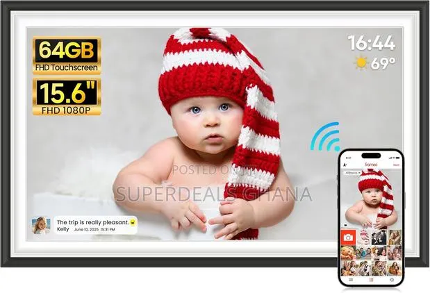 Frameo 15.6 Inch Wifi Digital Photo Frame · Photo 1