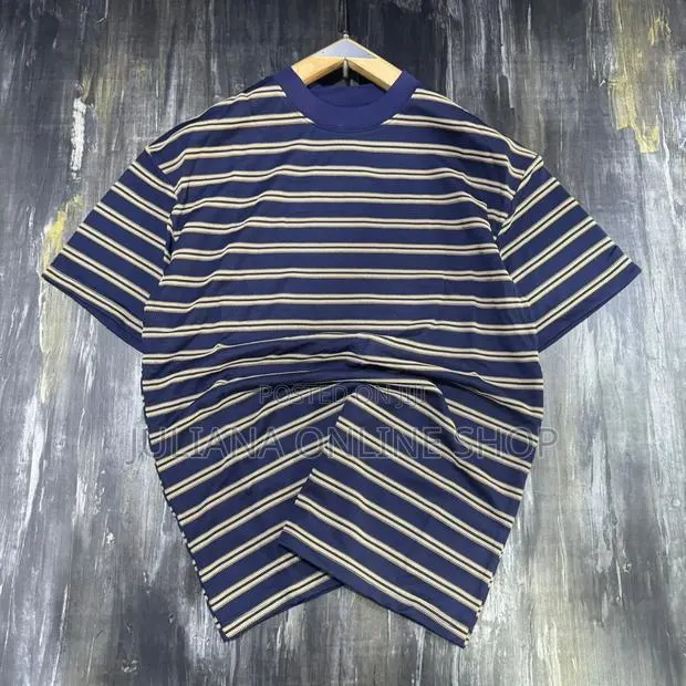 Striped Round Neck T Shirts · Photo 1
