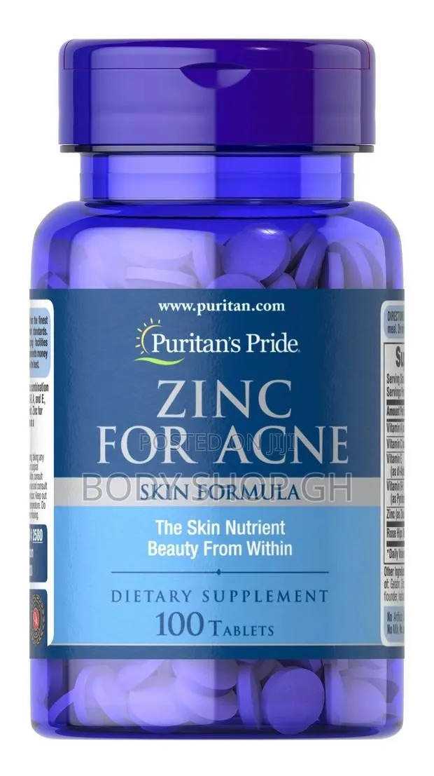Puritan's Pride Zinc For Acne Skin / For Clear Healthy Skin, · Photo 1