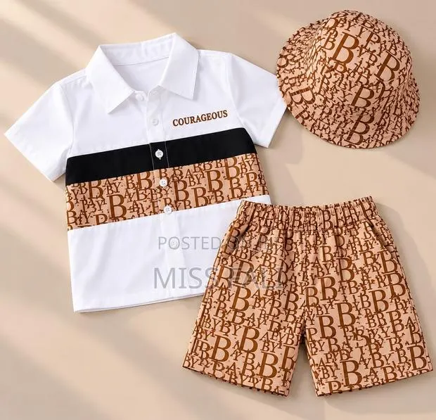 Courageous Monogram 3Pcs Set. 6-7Years