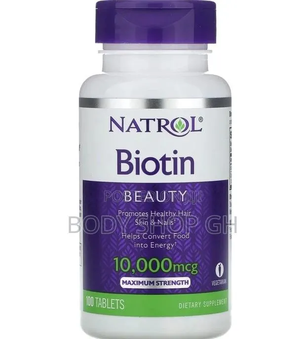 Natrol Biotin / 10,000 MCG / 100 Tabs - Hair , Skin Nails · Photo 1