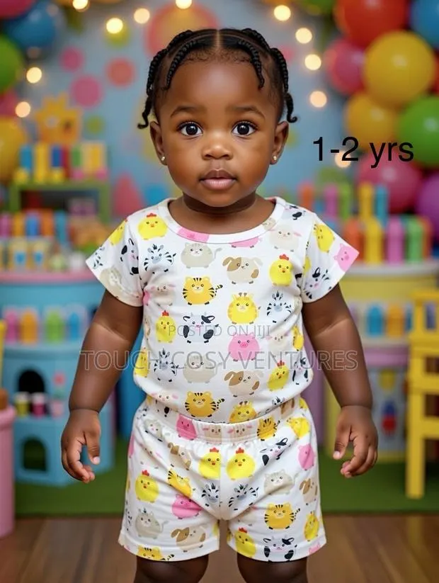 Cartoon Animal Print Baby Set (1–2 Yrs) · Photo 1