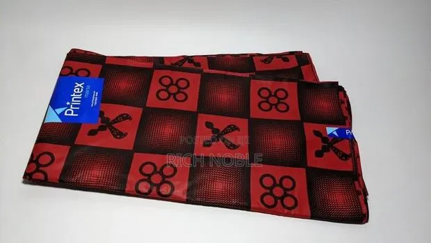 Printex Black and Red Fabrics 12yards (Full Piece) · Photo 1