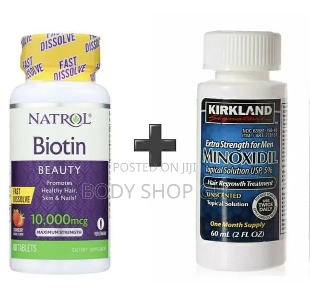 Beard Booster Combo - Kirkland Minoxidil Natrol Biotin · Photo 1