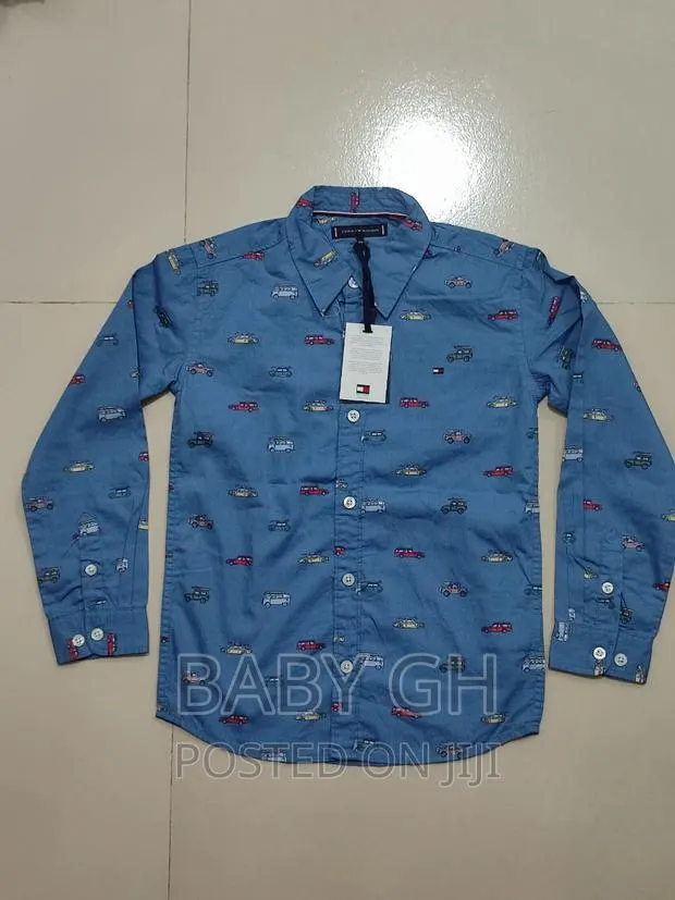 Kids Tommy Hilfiger Boys Vehicle Theme Long Sleeve Shirt · Photo 1