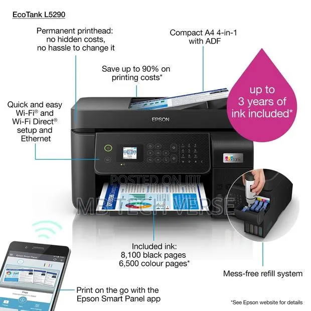 Epson EcoTank L5290 All-in-One Wi-Fi Printer · Photo 1