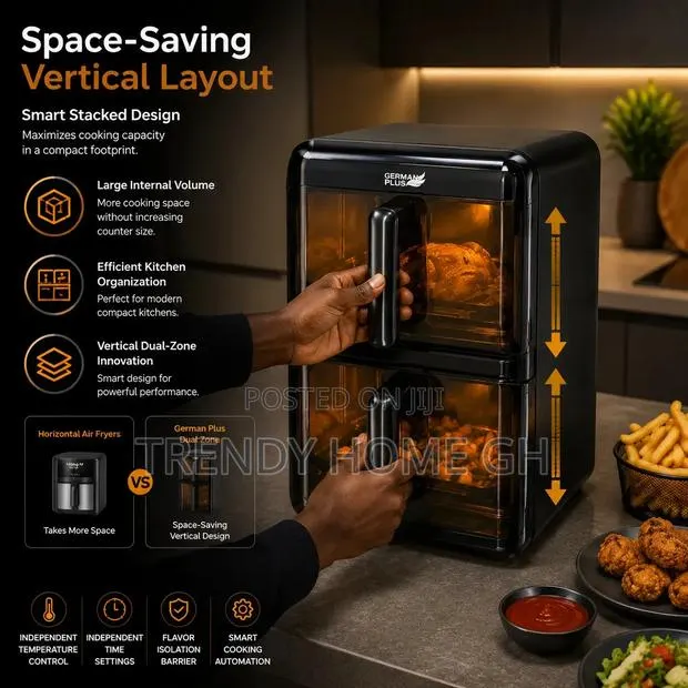 German Plus Dual Zone Smart Air Fryer Oven | 11.6l, 3000w