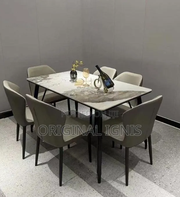 Marble Dinning Table With 6 Chairs · Photo 1
