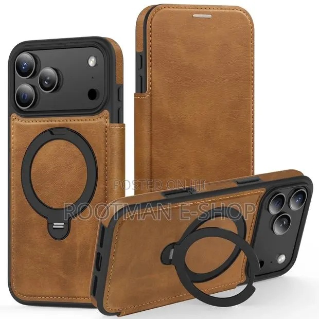 360° Rotating Stand iPhone 17 Pro Case - Magnetic Wireless Charging Pu · Photo 1