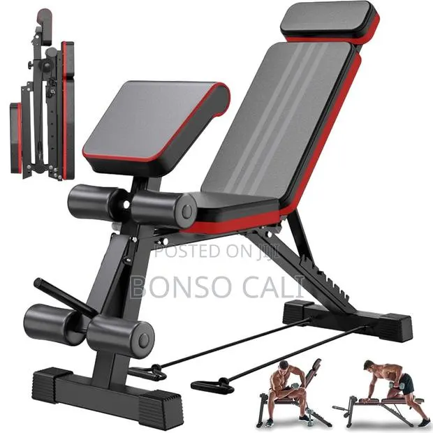 Adjustable Weight Training Bench With 4KG Plates · Photo 1