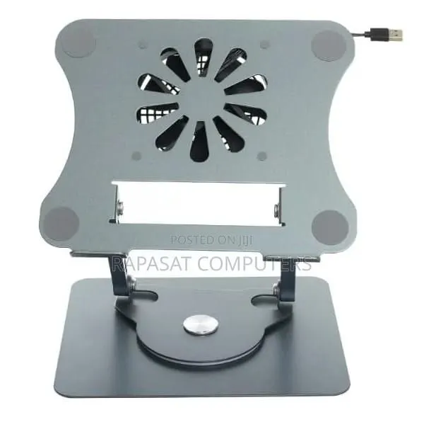 Laptop Stand Metal J41 (360-Rotating, Adjustabe With Fan · Photo 1