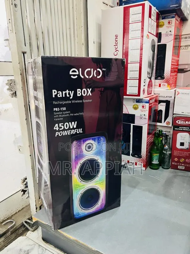 Quality Eldo Pb2-150 Double 8" Bluetooth Speaker(Black) · Photo 1
