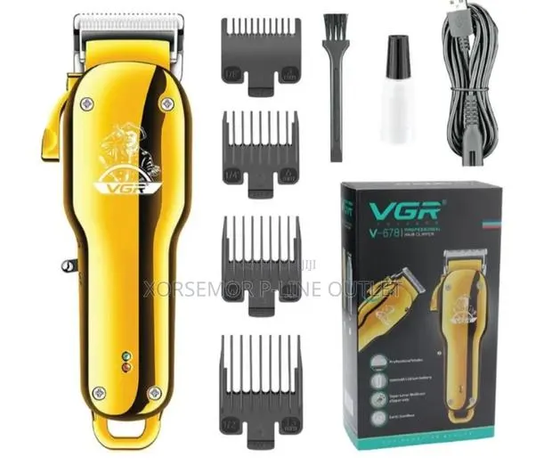Rechargeable VGR v-678 Professional Hair Trimmer (Gold) · Photo 1