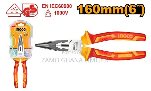 Insulated Long Nose Pliers # Hilnp28168 · Photo 1