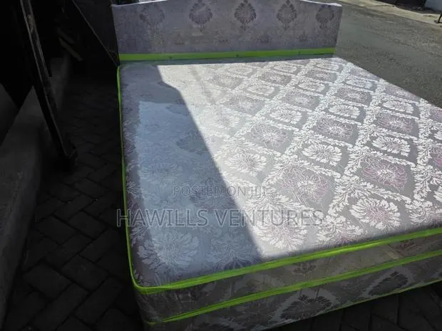 Patterned Mattress and Matching Headboard Complete in Built. · Photo 1
