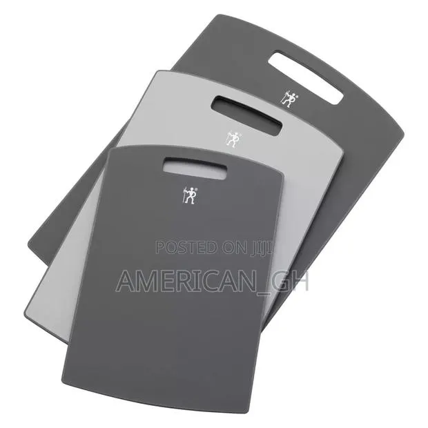 Henckels 3-Pc Plastic Cutting Board Set - Grey · Photo 1