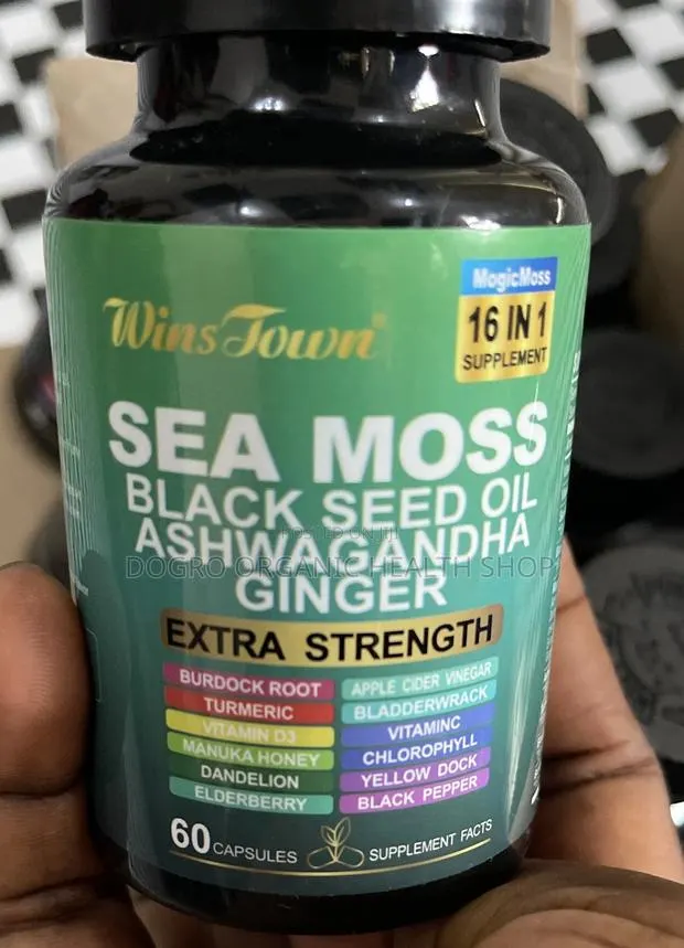 Wins Town Seamoss Blackseed Oil Ashwagandha Ginger · Photo 1