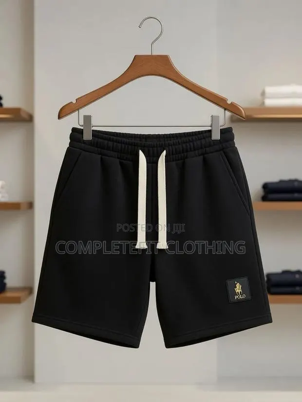 Black Woolen Shorts for Men · Photo 1