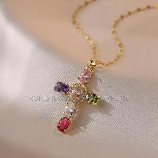 Colored Cross Necklace