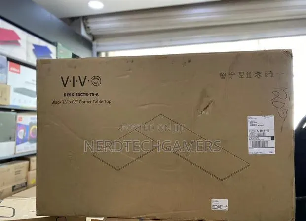 V. I. V. O Black 75 X 63 Corner Table Top · Photo 1
