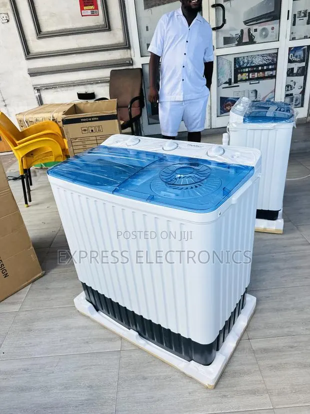Full Plastic Wm Topload Twintub Nasco 8kg Wash and Spin Fry Semi Auto · Photo 1