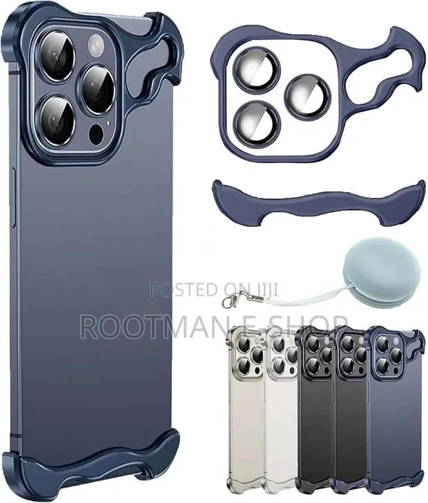 Aluminum Metal Corner Pad Anti-fall Case For iPhone 15 14 13 Pro Max · Photo 1