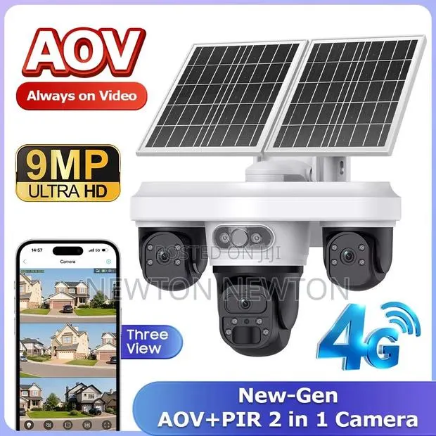 UBOX Triple Lense 4g Solar CCTV Camera · Photo 1