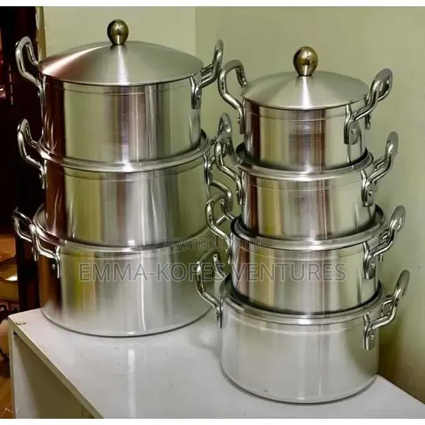 7pieces Aluminum Cooking Set - Silver · Photo 1