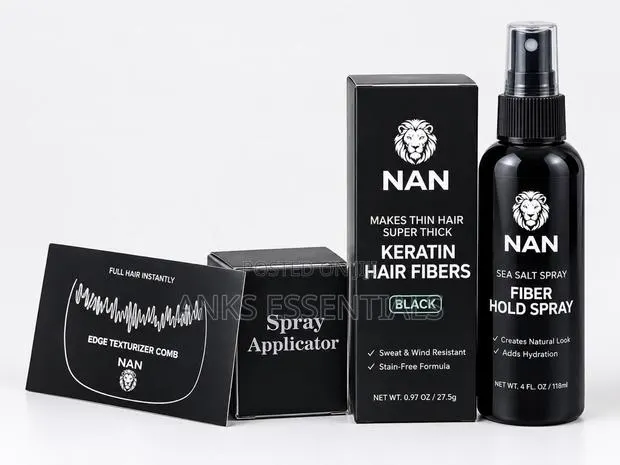 NAN Black Keratin Hair Fibers – Hair Thickening Fiber
