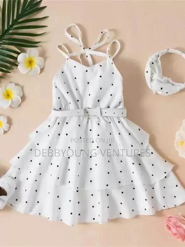 Cross-Border Summer Girl Waist Cinching Polka Dot Dress · Photo 1