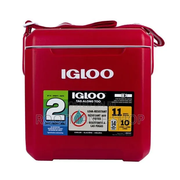 Tag Along Igloo Too Cooler W/Adjustable Strap 14 Cans Red · Photo 1
