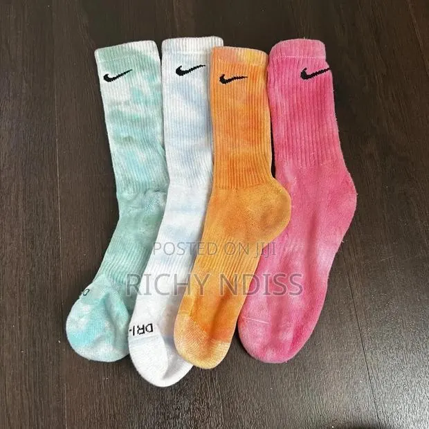 Tie-Dye Nike Socks (Green, Orange, Blue, Pink) · Photo 1