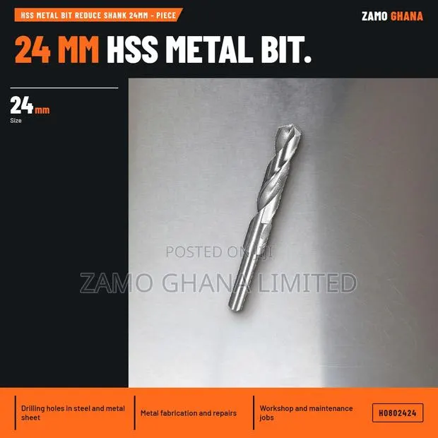 HSS Metal Bit Reduce Shank 24Mm - Piece - H · Photo 1