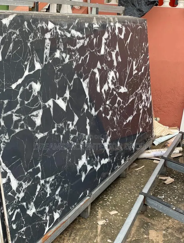 Black and White Marble Sintered Stone for Kitchen and Walls · Photo 1