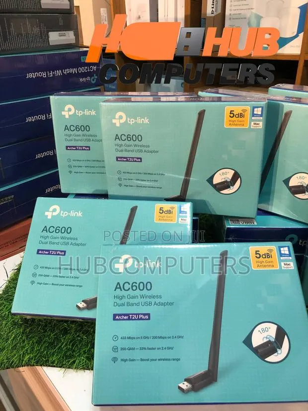 TP-Link Archer T2U Plus AC600 High Gain Wireless Dual Band USB Adapter · Photo 1