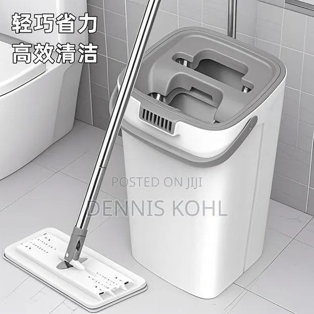 New Hand-Free Scratch Mop Bucket Integrated Flat Mop Clean Wet and Dry · Photo 1