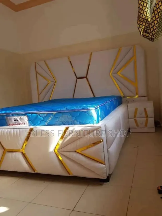 Bless Queen Size Bed Frame With Side Drawers · Photo 1