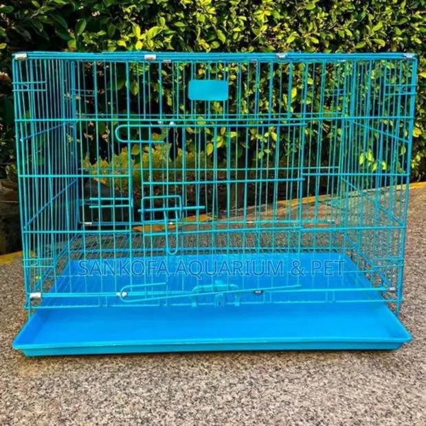 Strong Blue Metallic Dog Cage · Photo 1