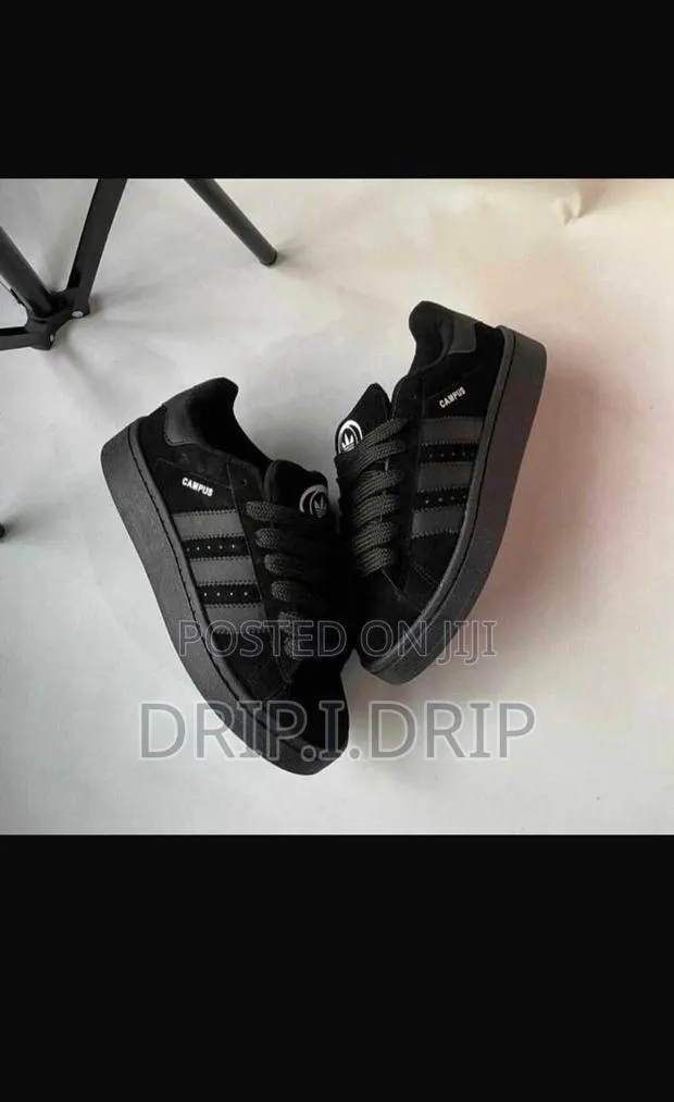Adidas Campus ( All Black ) . Comes in Box .Very Classic.In All Sizes · Photo 1