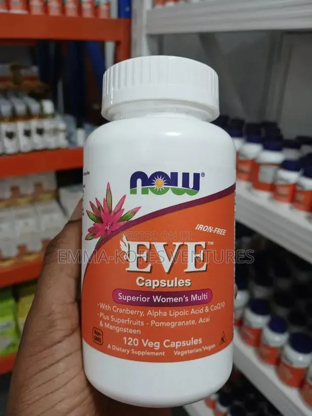 Now Eve Women's Multivitamin 120veg Capsules - Iron Free + Superfruits · Photo 1