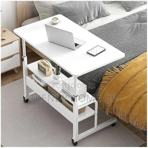 Strong Height-Adjustable Laptop Table With Wheels · Photo 1