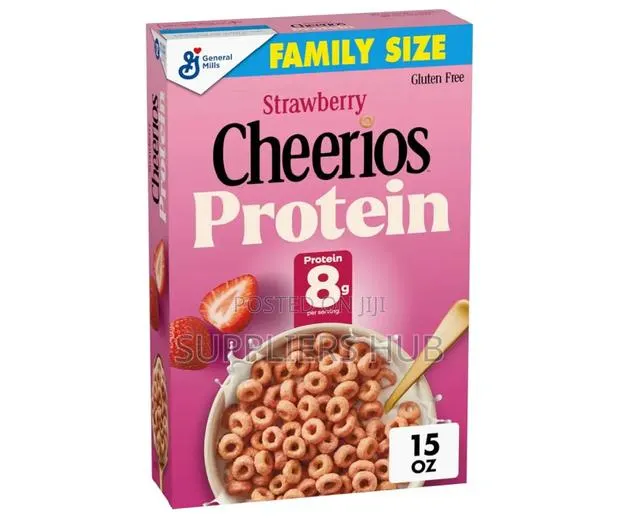 Cheerios Protein Cereal, Strawberry, 8g Protein, Family Size · Photo 1