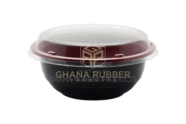 Red Black Soup Bowl 550ml + Lids (300pcs) · Photo 1