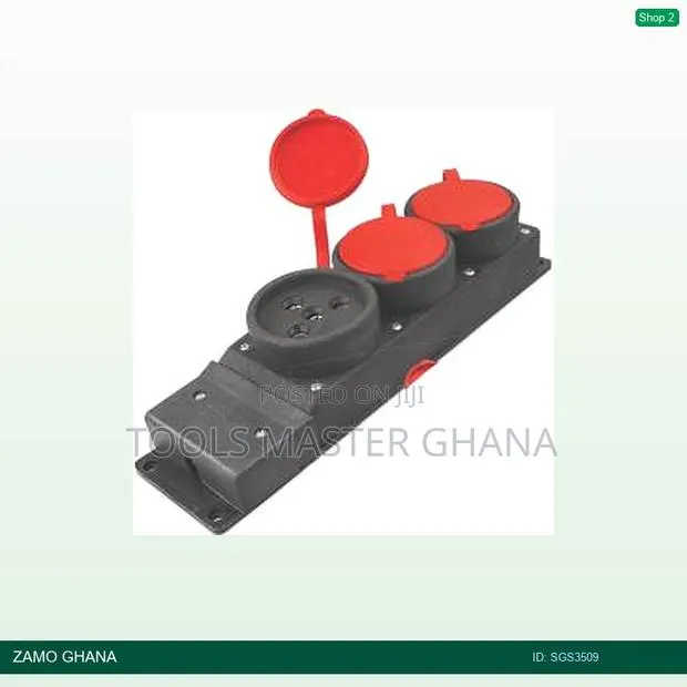 Rubber Three Phase Triple Sockets - Sgs3509 · Photo 1