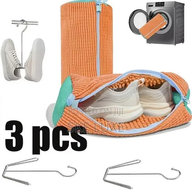 3 Pieces Shoe Washing Machine Bag & Drying Hanger Set · Photo 1