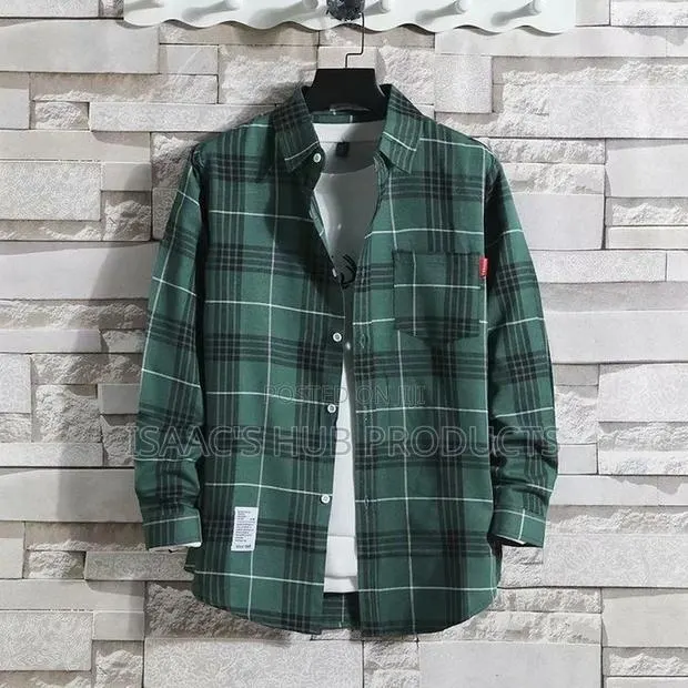 Men’S 2-Piece Long Sleeve Plaid Shirts · Photo 1