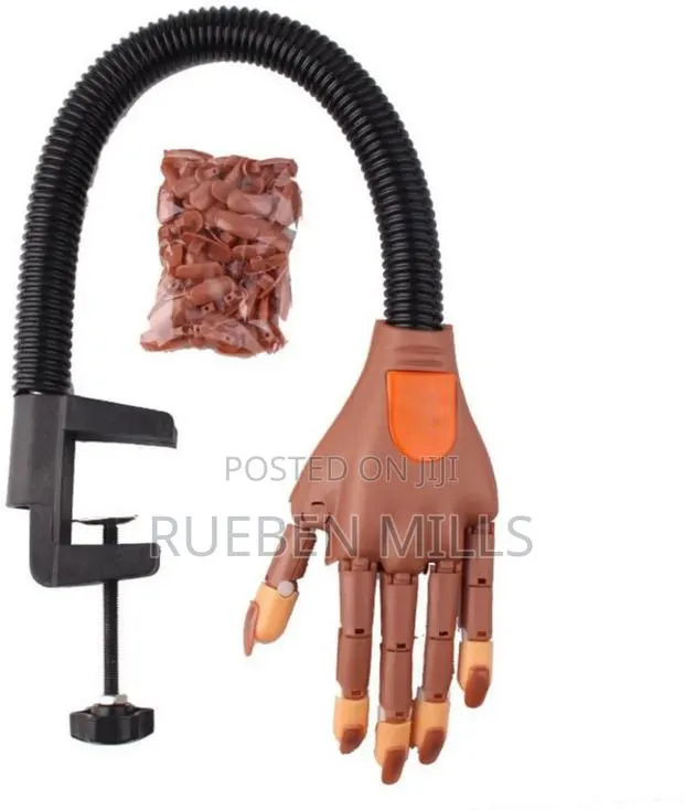 Flexible Movable False Nail Training Practice Mannequin Hand · Photo 1