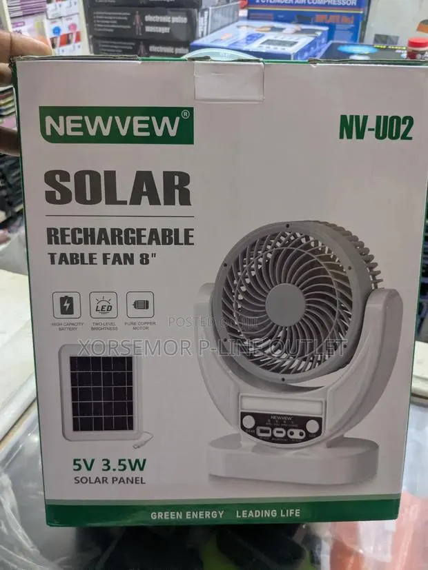 Solar Rechargeable Fan · Photo 1
