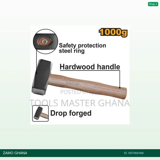 Stoning Hammer 1kg Wooden - Hsth041000 · Photo 1